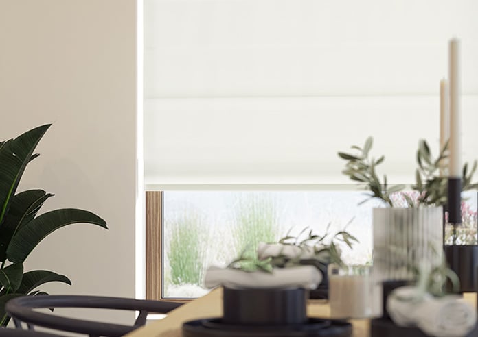 Vienna, Seashell White - Motorised Roman Blind - Image 5